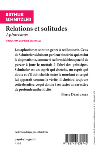 Relations et solitudes