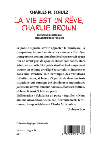 La vie est un rêve, Charlie Brown