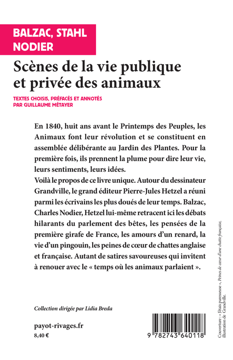 Scènes de la vie privée et publique des animaux