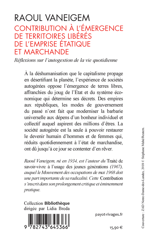 Contribution à l'émergence de territoires libérés de l'emprise étatique et marchande