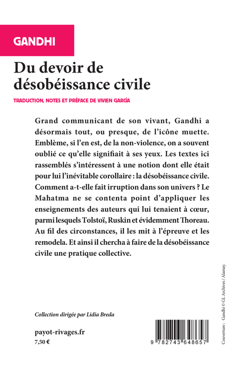 Du devoir de désobéissance civile