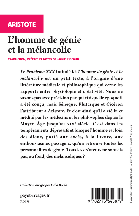 L'homme de génie et la mélancolie
