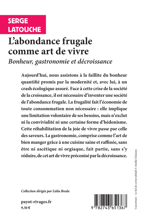 L'abondance frugale comme art de vivre