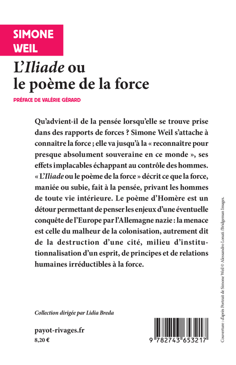 L'Iliade ou le poème de la force
