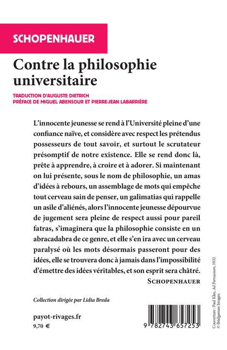 Contre la philosophie universitaire