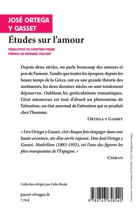 Études sur l'amour