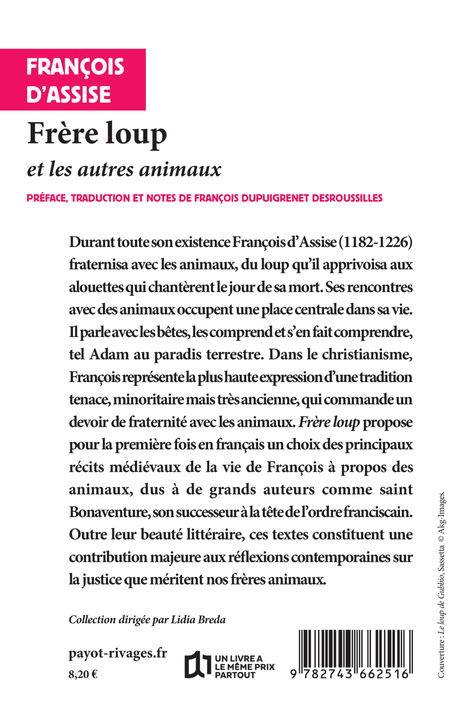 Frère loup et les autres animaux