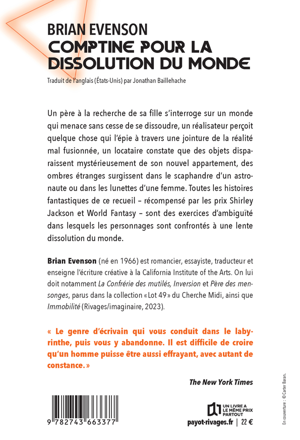 Comptine pour la dissolution du monde